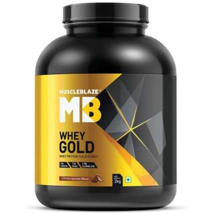 MuscleBlaze Whey Gold - 2 Kg (4.4 Lb), Rich Milk Chocolate