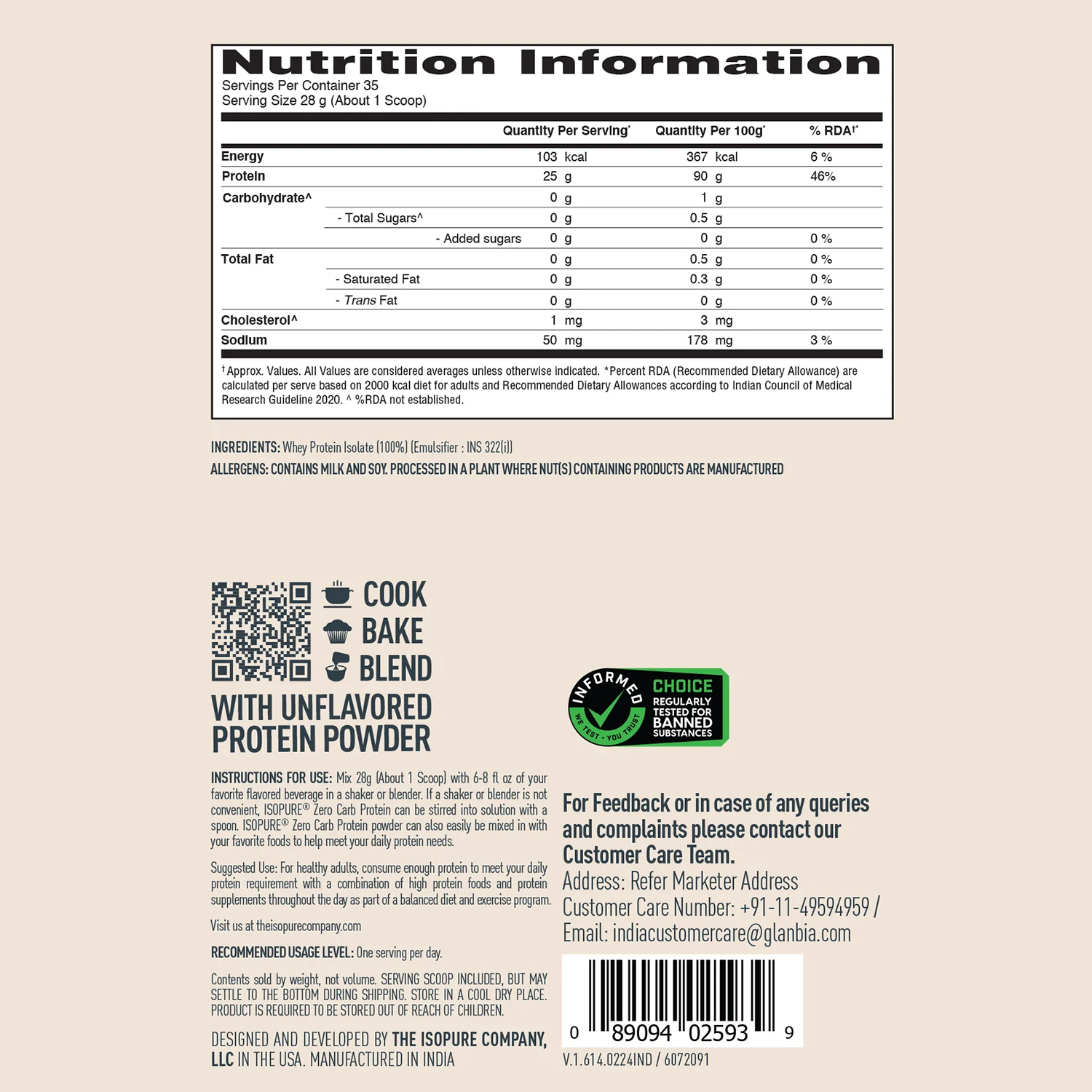 Isopure Zero Carb Protein