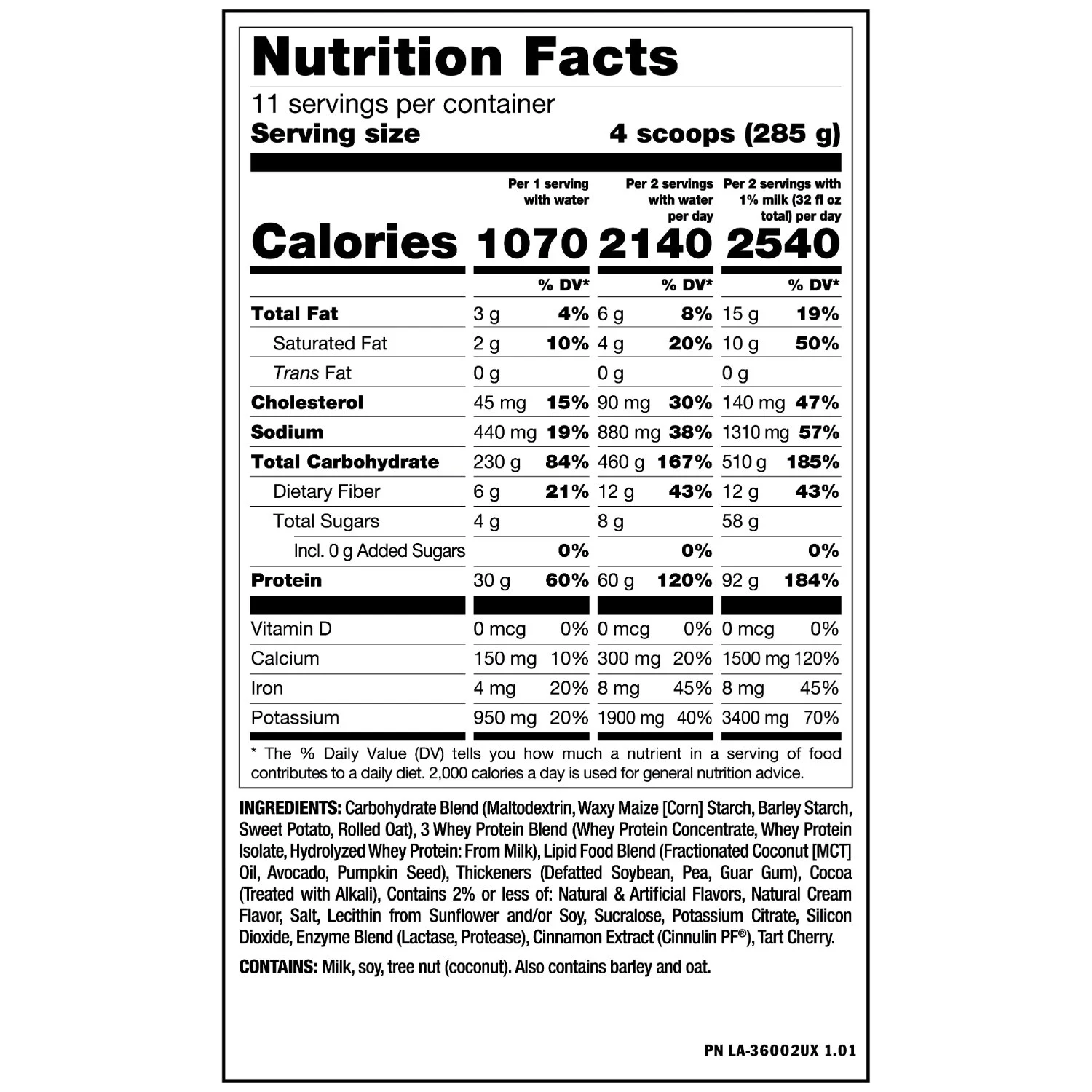 Mutant Mass Extreme Gainer 2500 - Image 4